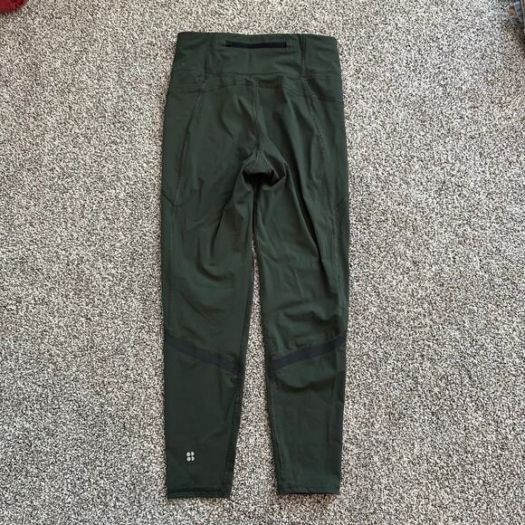 Sweaty Betty army green Zero Gravity 7/8 length legging pants size S - Picture 4 of 10